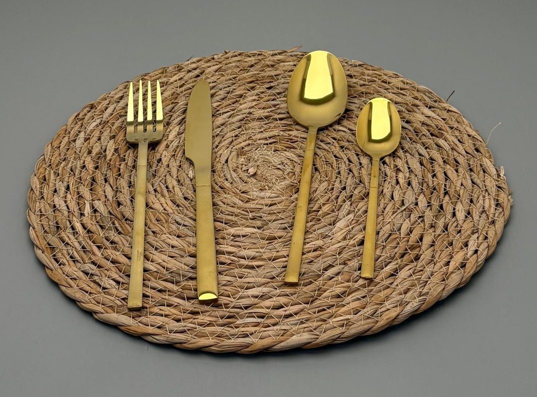Besteck-Set Gold – 4-teilig