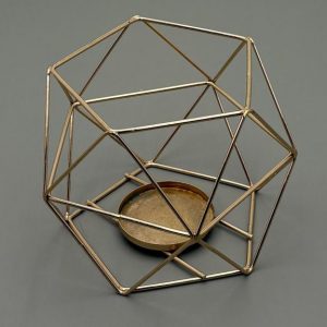Geometrischer Teelichthalter (Gold)